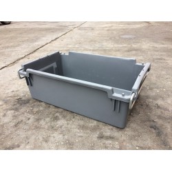 廠家直銷(xiāo)塑料鐵耳箱   周轉(zhuǎn)箱  折疊塑料箱