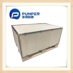 廠家直銷出口包裝免熏蒸鋼帶木箱無錫澎湃加工定做周轉鋼邊箱