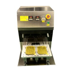 專業(yè)生產(chǎn)鋁箔盒封口機(jī)快餐盒片膜熟食鴨脖小海鮮錫紙盒封膜機(jī)