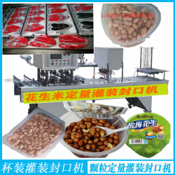 定制全自動(dòng)心形灌裝封口機(jī),宜賓涼糕、蝦糕灌裝封口機(jī)