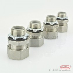 316不銹鋼直接頭外螺紋包塑金屬軟管鎖母G3/8“-G4”